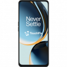 OnePlus Nord CE 3 Lite smartphone met 'Never Settle' slogan en TouchFix logo