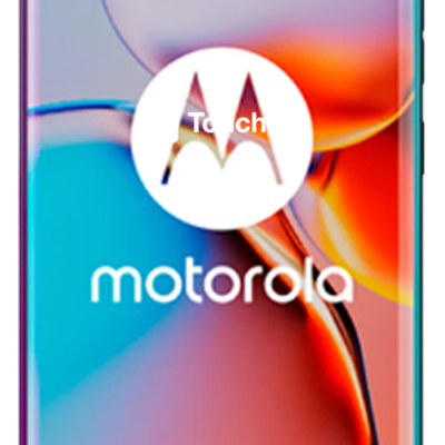 Motorola Edge 40 Pro smartphone met kleurrijke achtergrond en Motorola logo - TouchFix reparatieservice voor Motorola toestellen