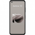 Asus Zenfone 10 smartphone met minimalistische grijze achtergrond en groot cijfer 10 - TouchFix reparatieservice voor Asus toestellen