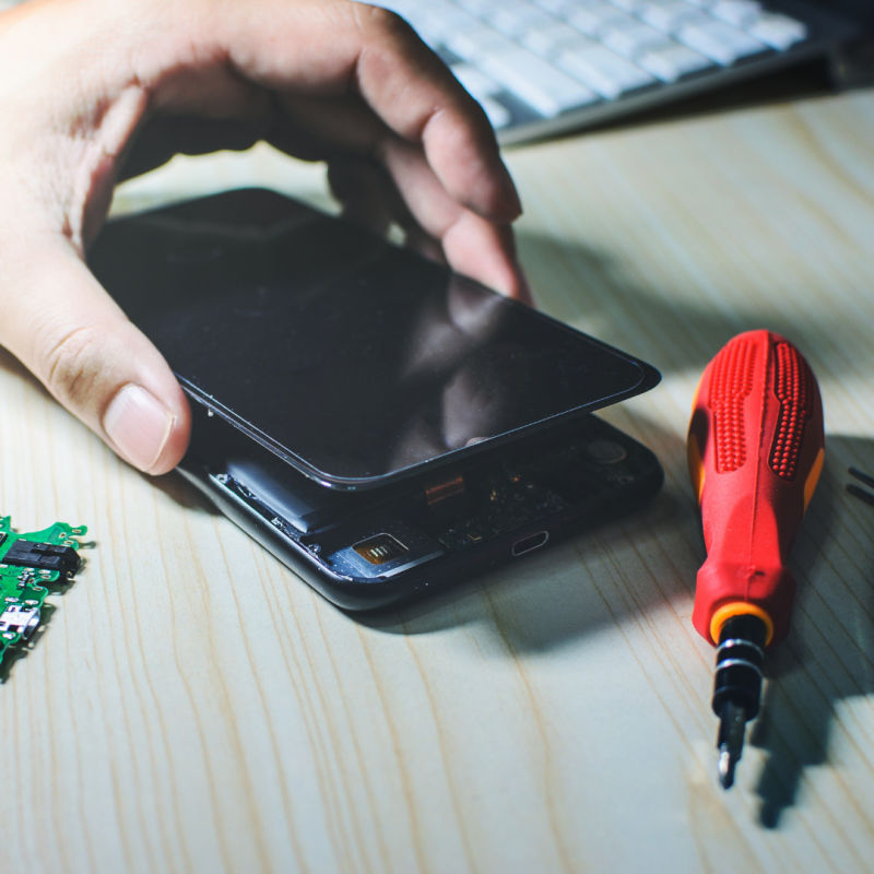 Het Lege Slimme Scherm Van De Telefoon Stock Foto - Image of slim