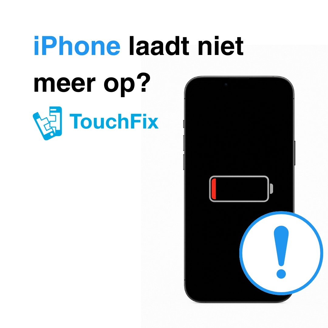 iPhone laadt niet meer op – batterij leeg en reparatie nodig bij TouchFix